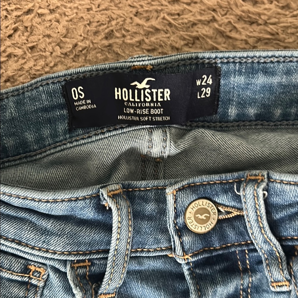 Hollister Blue Denim Low-Rise Jeans